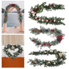 3-Style Artificial Floral Garland, for Wedding Decoration, Artificial Flower