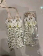 Pair Garland Hanging Artificial Orchid Wedding Ceremony Groom Bride Decor White