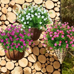 24 Bundles Outdoor Artificial Fake Flowers UV Resistant No Fade Boxwood Faux …