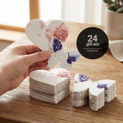 Seed Bloom Combo Paper – 24pcs Small, Pink Heart & Purple Butterfly