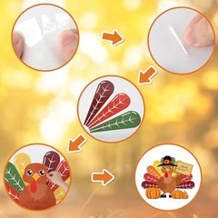 Turkey Bulletin Board Decoration Set Thanksgiving Turkey Crafts Large Brown