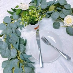 Artificial Eucalyptus Garland Green Eucalyptus Hanging Vine Outdoor DIY Fake Pla