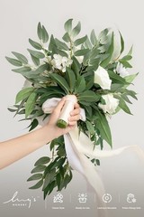 Elegant Ivory Cascade Bridal Bouquet
