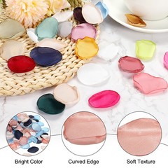 400 Pcs Silk Rose Petals, Artificial Flower Fake Rose Petals Blue Pink Mixed