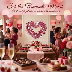 Pink Party-Decorations Garland – 33Ft Heart Streamers Paper Red,white,pink
