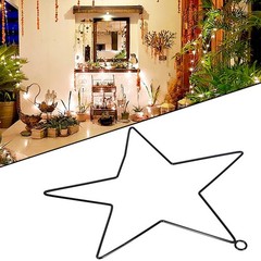 Versatile Pentagram Shaped Wreath Support Iron Frame for Creative Art Projects