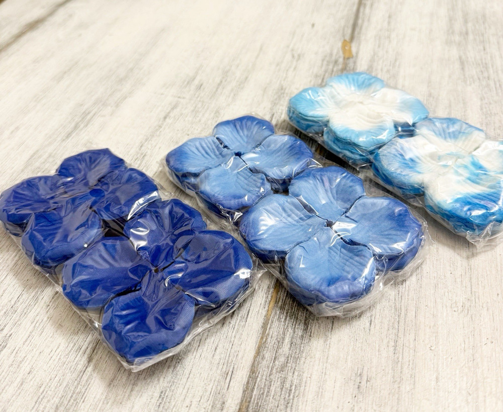 Blue Flower Rose Petals for Flower girl basket or decoration