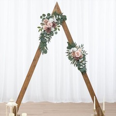 2 Pieces Wedding Arch Flowers Welcome Signs Handcraft Craft Decorative Corner