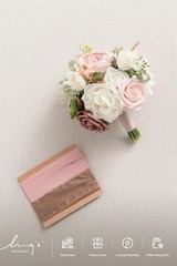 Ling’s Moment 7 Inch Dusty Rose Wedding Bouquets for Bride, Bridesmaid’s Bouquet
