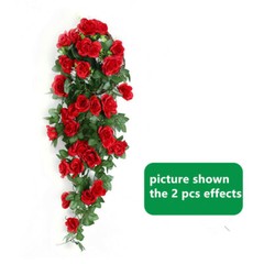 35.4″ Garland Vine Artificial Flower Rose Fake Ivy Plant Home Garden Party Decor