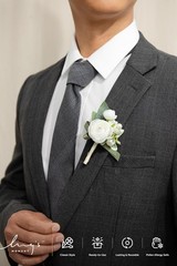 Boutonniere for Men, 6pcs Groom Groomsmen Boutonniere with Built-in Pins, Art…