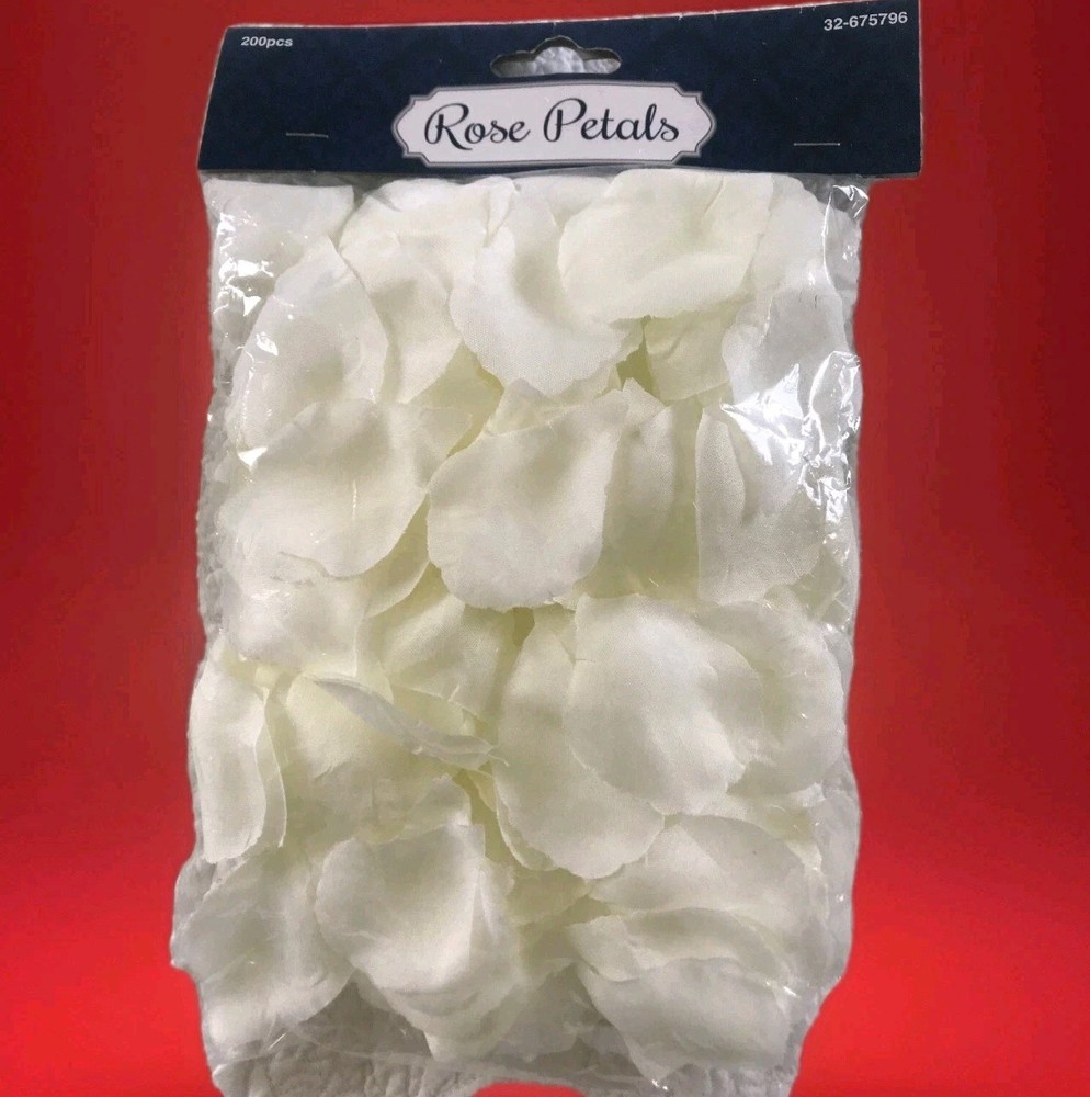 Rose Silk White Flower Petals Wedding Party Table Confetti Decoration 200Pcs