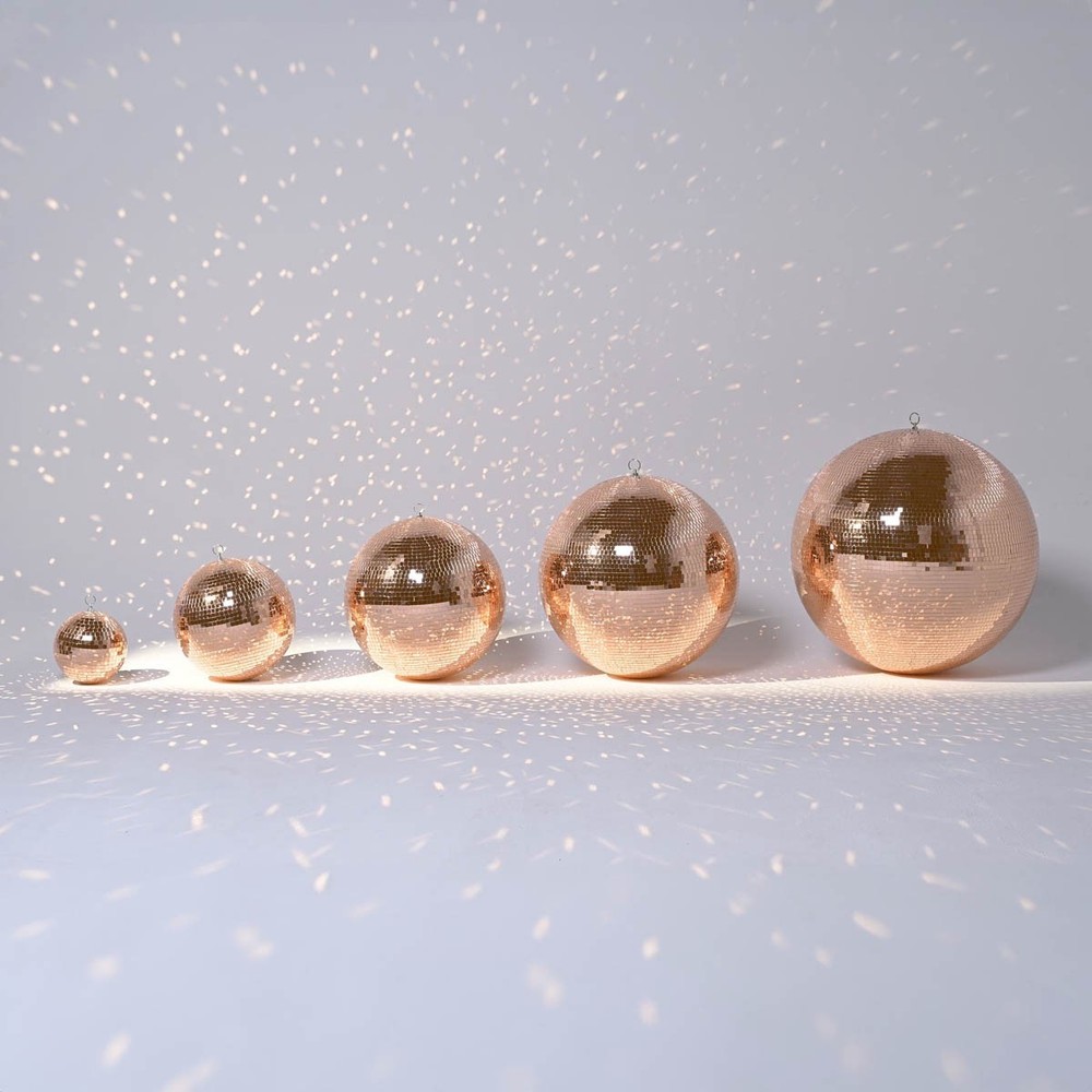 AplusChoice 8PCS Disco Ball Set 7″/12″/16″/20″/24″ Party Wedding Rose Gold