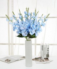 10PCS Gladiolus Artificial Flowers Baby Blue Artificial Flowers Light Blue