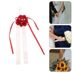 3 Pcs Rustic Wedding Wristlet Flower Bands Cloth Wristband Party Decoration