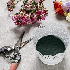 6Pcs Flower Foam Blocks,6.5Inch Round Dry Floral Foam for Artificial6631