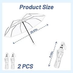 Elegant Clear Umbrella Set – 39.38″ Canopy, Lightweight & Perfect for Dating