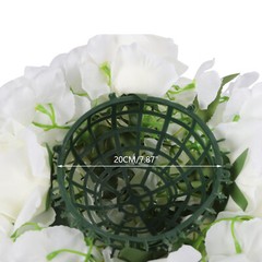 10 Pcs 7.87 inch Diameter Fake Flower Ball Arrangement Bouquet Party Centerpiece