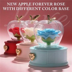 Preserved Real Rose with Necklace,Preserved Roses Lovely Pink
