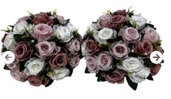 Set of 2 Fake Flower Balls Centerpieces Wedding Rose