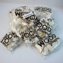 Sola Wood Flowers Lot 12 Packs Ivory Cream 1.5″ Magnolia 2″ Poise 10ct