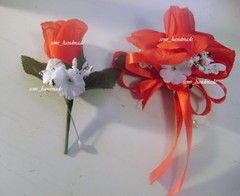 Purple~Navy~Red~Ivory~Maroon~White~Rose Pin Corsage~Pin Boutonniere~wedding~Prom
