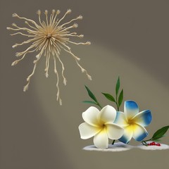 2 Pcs 7cm Hawaiian Frangipani Plumeria Foam Head Flower Party Beach Hair Clip…