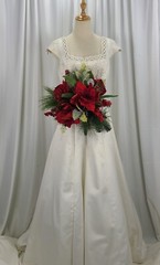 Amaryllis Red Berry Winter Wedding Bouquet