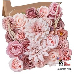 Artificial Flowers, Dusty Pink Silk Fake Flowers for DIY 1 A Dusty Pink