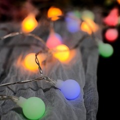 16ft LED Bulbs Fairy String Lights Garland with Remote Party Home Decorations