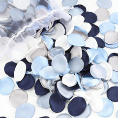 300pcs Artificial Flowers Silk Fake Blue Rose Petals Flower Girl Scatter Peda…