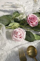 Artificial Flowers; 36 Real Looking Blush Colors Foam Fake Roses