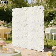 12pcs Artificial Flower Wall Panels, Flower Wall Decoration For Wedding Birthday