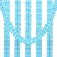 6Pcs 9.8ft Four-Leaf Paper Flower Garland Hanging Streamers, Mint Green