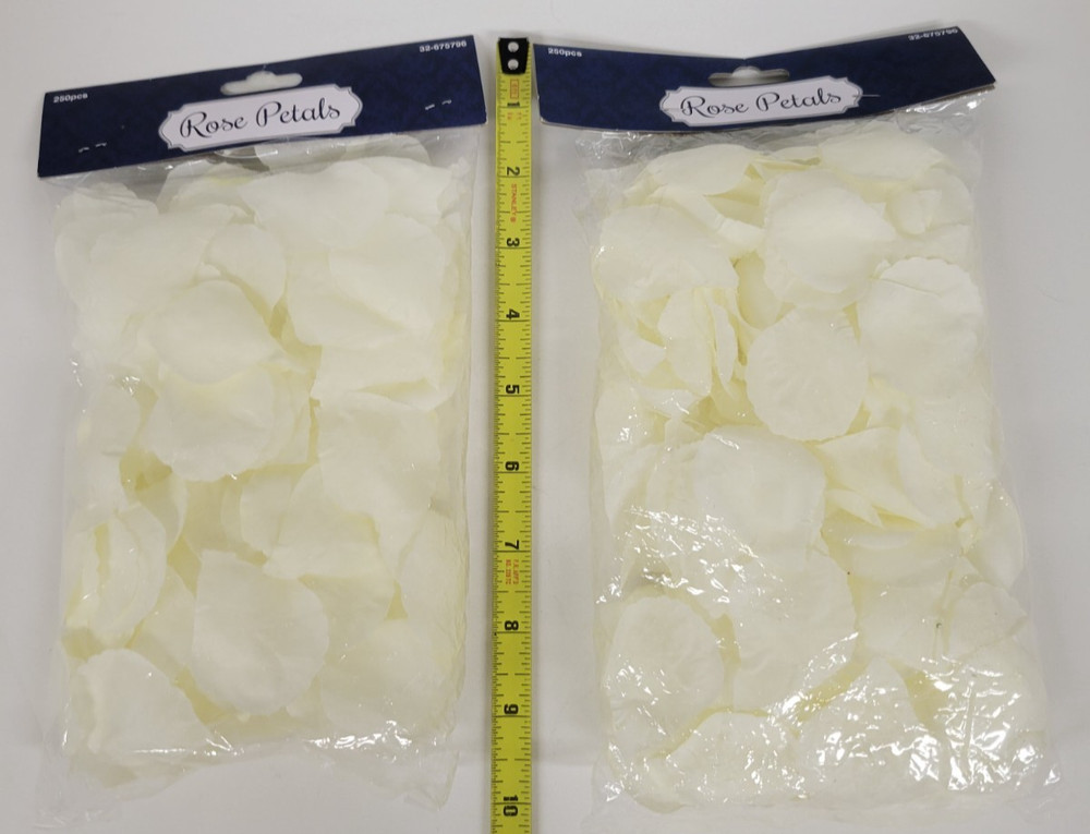500pc White Faux Rose Petals Artificial Wedding Flower Petals Romantic Decor