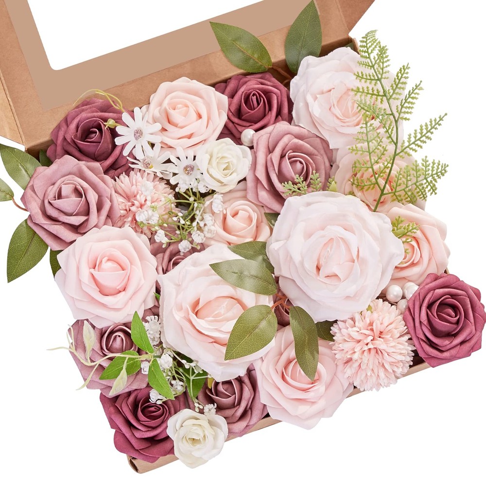 Fake Roses Bridal Flowers, y Rose Silk Combo, Party Decor