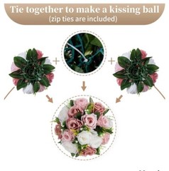 Pink White Rose Floral 10” Centerpieces Set Of 2