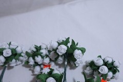 WHITE ROSES BUDS WEDDING SET ~