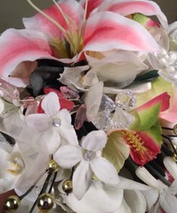 Handmade Wedding Bouquet Pink And White With Jewels Beautiful Made In 2010