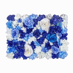 12 Panels Set 3D 8x4ft Floral Flower Wall Backdrop Indigo Navy Decor Rose Panels