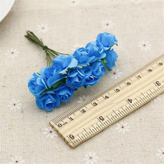 144PCS 1.5 Cm Artificial Mini Paper Rose Bouquet for Scrapbooking for Wedding Pa