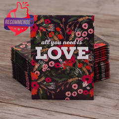 All You Need is Love Bouquet 25 Wildflower Packets for Planting, Brown