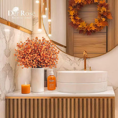 10 In. Orange Artificial Baby Breath Flowers, 10-Piece Real Silk Floral Stems Th