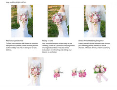 Bridal/Wedding/engagement Bouquet Artificial Flowers