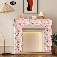 Artificial Flower Panels 6pcs Wall Backdrop Table Centerpiece For Wedding Party