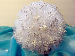 Wedding Bouquet – Gorgeous and Elegant – White and Silver