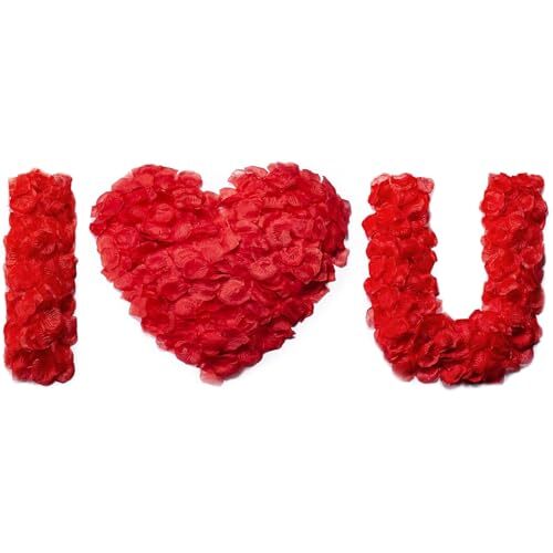 1200 PCS Artificial Silk Rose Petals Decoration for Romantic Night, Wedding,