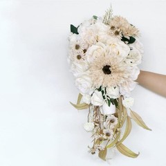 Bridal Bouquets Artificial Flowers Rose, Sunflowers, Daisy Rose Flowers for