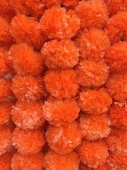 Orange Marigold Wedding Decor Vine Flower Diwali Decorative Wall Hanging Garland