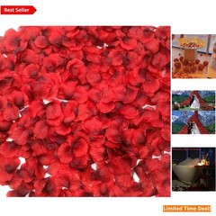 2200 pcs Dark-Red Silk Rose Petals for Elegant Wedding & Romantic Occasions